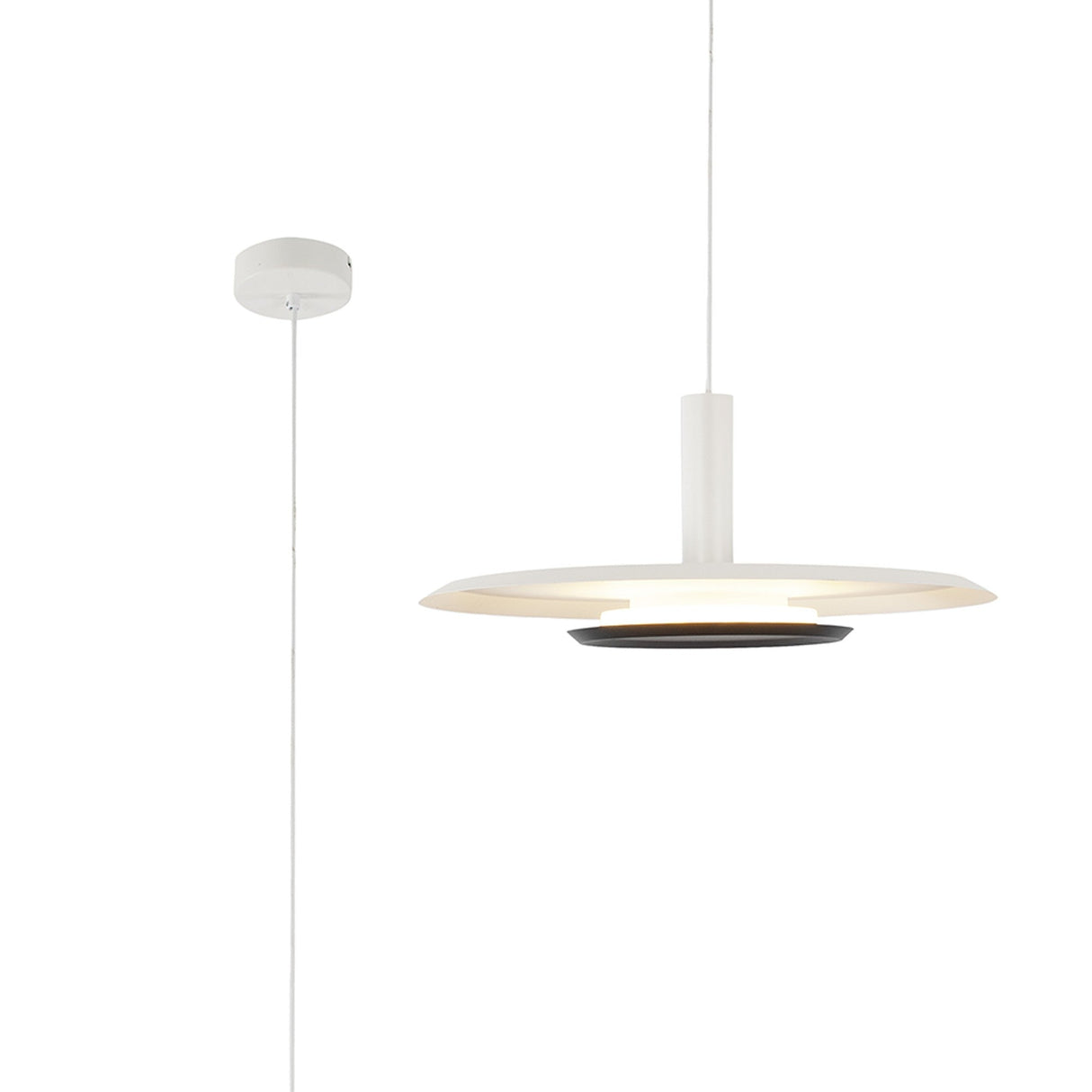Tina 56cm LED Pendant Light 24W 3000K - White & Black