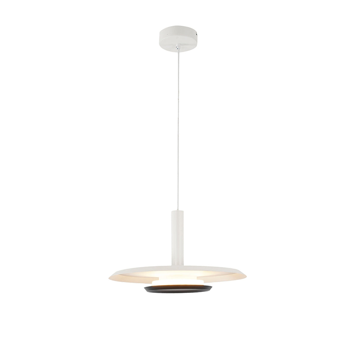 Tina 40cm LED Pendant Light 18W 3000K - White & Black