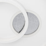 Tiriolo LED Flush Ceiling Light - White & Silver