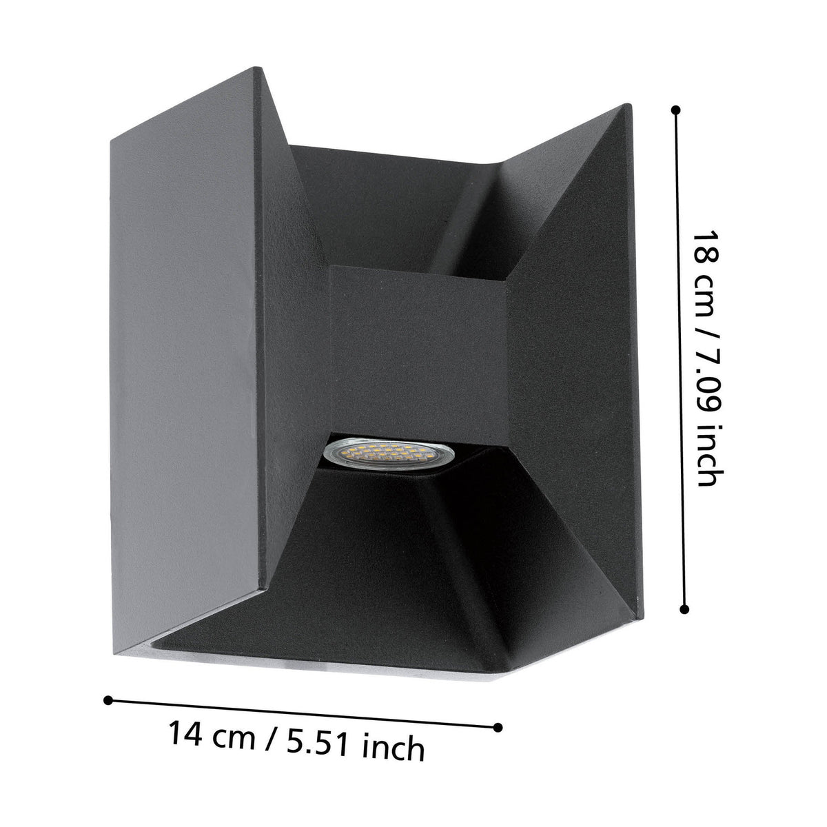 Tismora LED Outdoor Wall Light - Anthracite