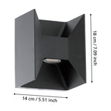 Tismora LED Outdoor Wall Light - Anthracite