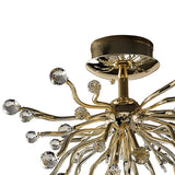 Tizio 10 Light Crystal Semi-Flush Ceiling Light – French Gold