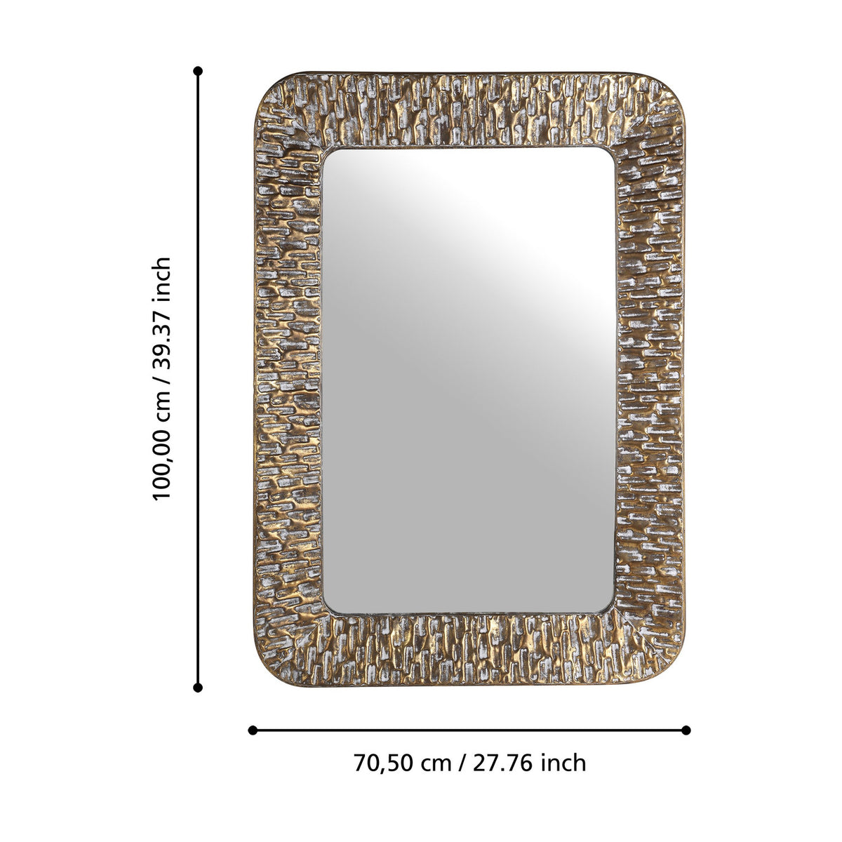 Toamasina LED Mirror - Antique Gold