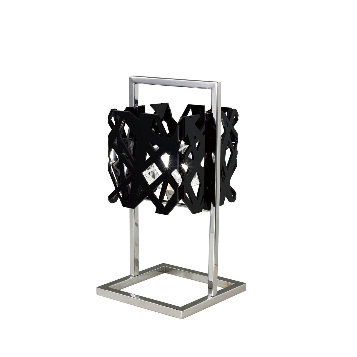 Tokio 1 Light Table Lamp - Polished Chrome/ Gloss Black