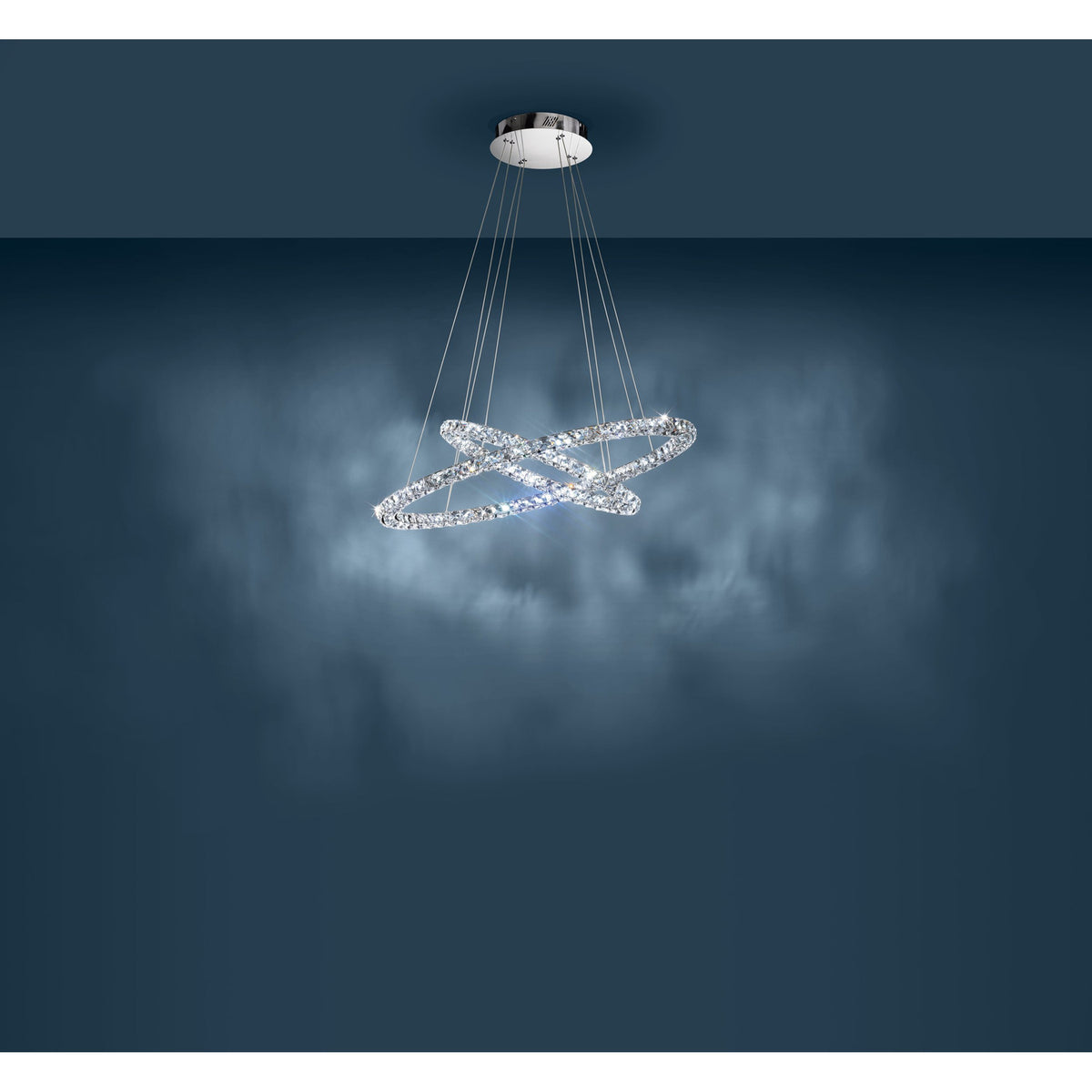 Toneria Clear Glass Pendant Light - Chrome