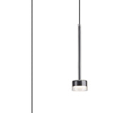 Tonic Dimmable LED Glass Pendant Light 12W 2700K - Chrome & Clear