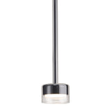 Tonic Dimmable LED Glass Pendant Light 12W 3000K - Clear & Black