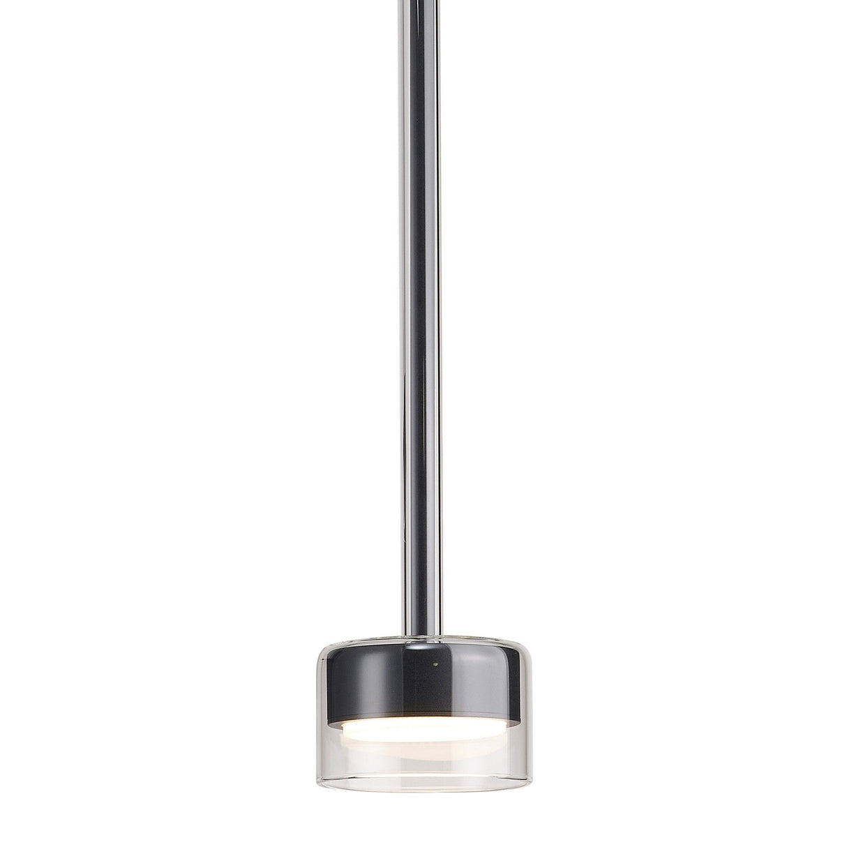 Tonic Dimmable LED Glass Pendant Light 12W 4000K - Clear & Black