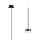 Tonic Dimmable LED Glass Pendant Light 12W 4000K - Clear & Black