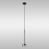 Tonic Dimmable LED Glass Pendant Light 12W 2700K - Chrome & Black