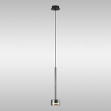 Tonic Dimmable LED Glass Pendant Light 12W 3000K - Chrome & Black