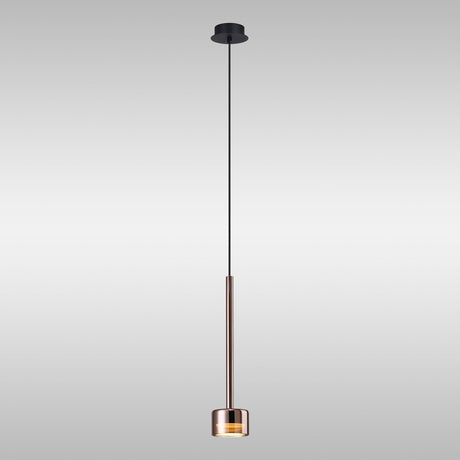 Tonic Dimmable LED Glass Pendant Light 12W 4000K - Copper & Black