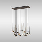 Tonic  14 Light Dimmable LED Glass Bar Pendant Light 2700K - Multicoloured