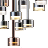 Tonic 14 Light Dimmable LED Cluster Pendant Light 168W 3000K - Multicoloured