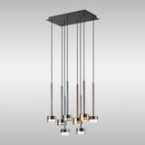 Tonic 8 Light Dimmable LED Glass Bar Pendant Light 4000K - Multicoloured