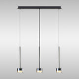 Tonic 3 Light Dimmable LED Glass Bar Pendant Light 2700K - Bronze & Black