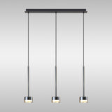 Tonic 3 Light Dimmable LED Glass Bar Pendant Light 3000K - Bronze & Black