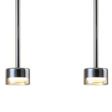 Tonic 3 Light Dimmable LED Glass Bar Pendant Light 4000K - Bronze & Black