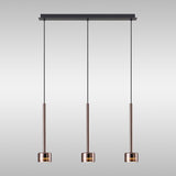 Tonic 3 Light Dimmable LED Glass Bar Pendant Light 3000K - Copper & Black