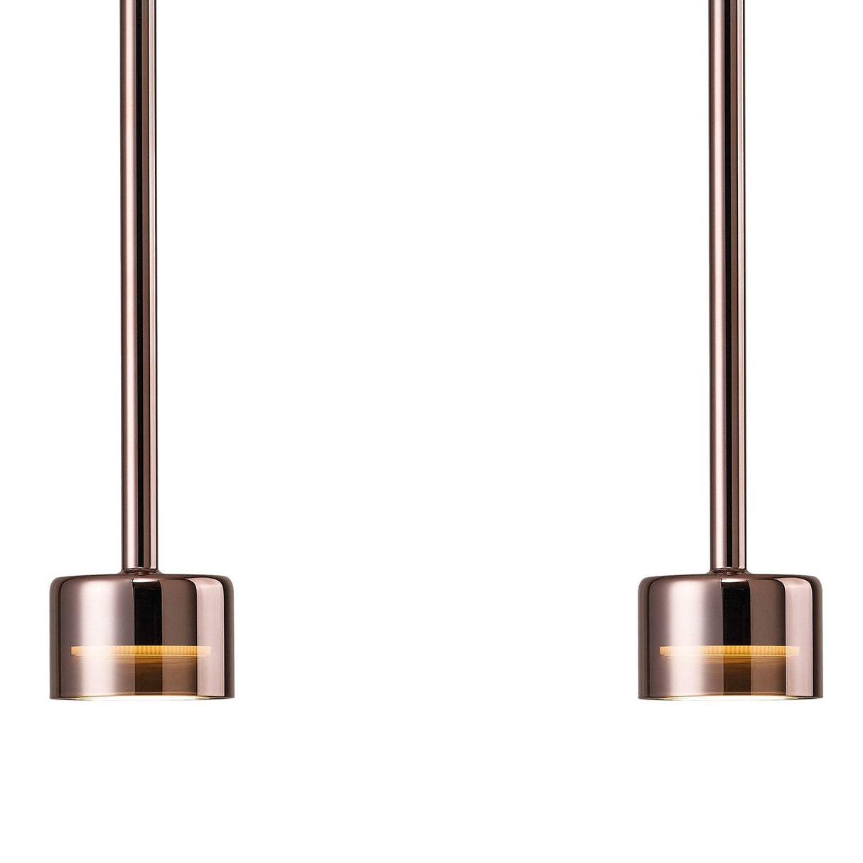 Tonic 3 Light Dimmable LED Glass Bar Pendant Light 4000K - Copper & Black