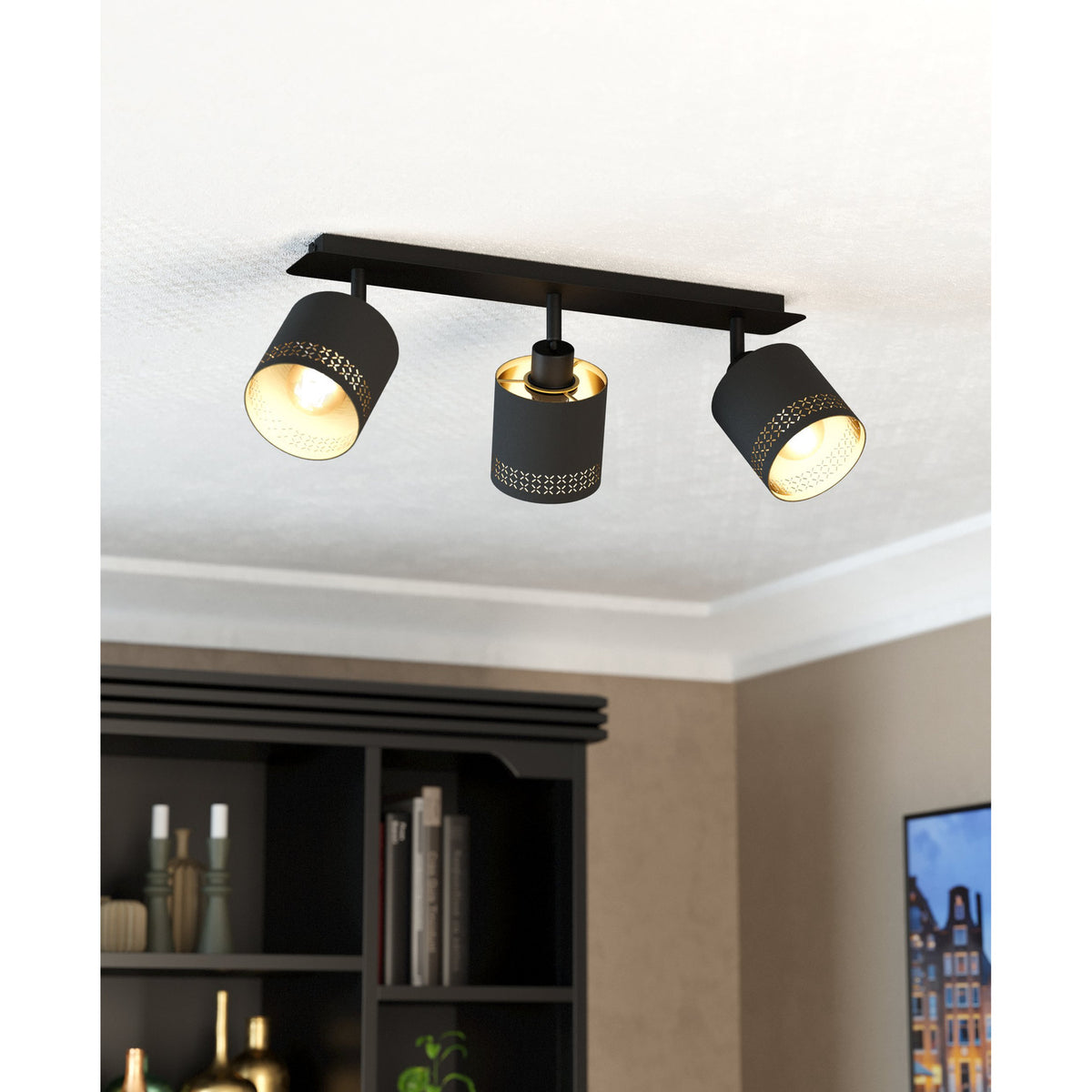 Tonvorne 3 Light Spotlight Bar - Black