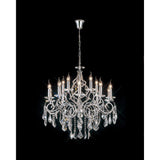 Torino 73cm 15 Light Crystal Chandelier - Polished Chrome