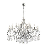Torino 100cm 18 Light Crystal Chandelier - Polished Chrome
