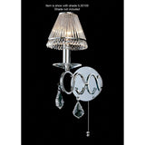Torino 1 Light Crystal Wall Light With Switch - Chrome