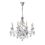 Torino 74cm 8 Light Crystal Chandelier - Polished Chrome