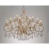 Torino 100cm 18 Light Crystal Chandelier - French Gold