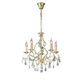 Torino 58cm 5 Light Crystal Chandelier - French Gold