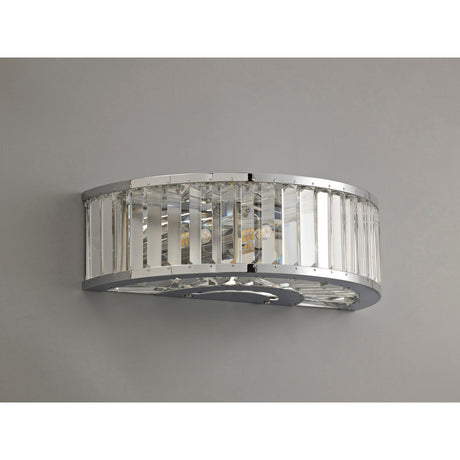 Torre 3 Light Crystal Wall Light - Polished Chrome