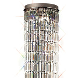 Torre 30cm Mirror Plates 4 Light Crystal Flush Chandelier - Chrome