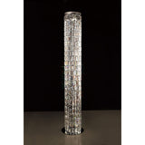 Torre 30cm Mirror Plates 4 Light Crystal Flush Chandelier - Chrome
