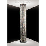 Torre 30cm Mirror Plates 4 Light Crystal Flush Chandelier - Chrome