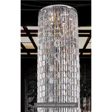 Torre 60cm Mirror Plates 7 Light Crystal Flush Chandelier - Chrome