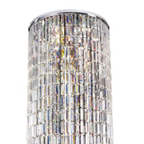 Torre 60cm Mirror Plates 7 Light Crystal Flush Chandelier - Chrome