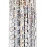 Torre 60cm Mirror Plates 7 Light Crystal Flush Chandelier - Chrome