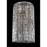 Torre 60cm Mirror Plates 7 Light Crystal Flush Chandelier - Chrome