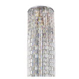 Torre 60cm Mirror Plates 7 Light Crystal Flush Chandelier - Chrome