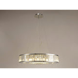 Torre 61cm 9 Light Crystal Suspension Light - Polished Chrome