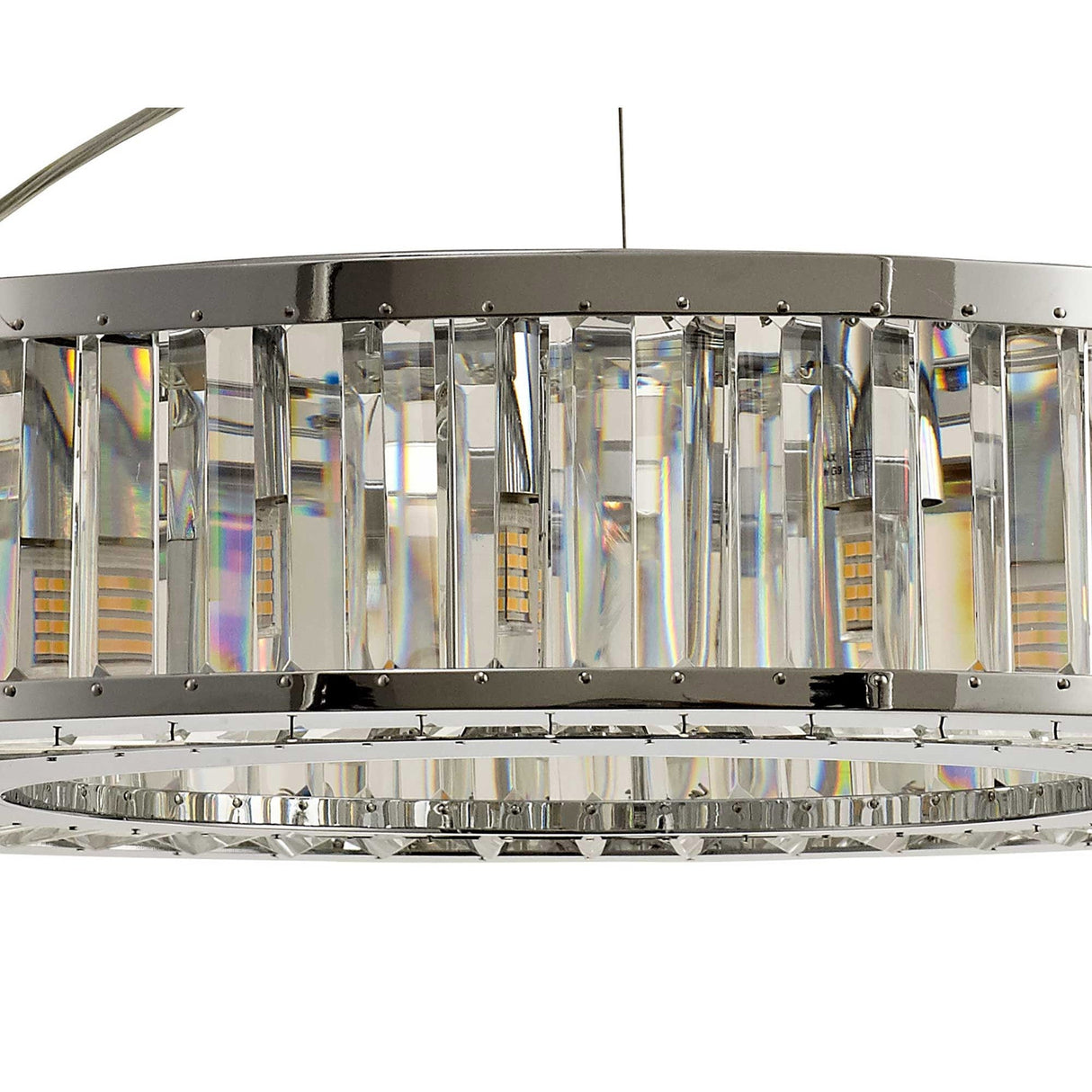 Torre 61cm 9 Light Crystal Suspension Light - Polished Chrome