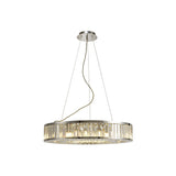 Torre 61cm 9 Light Crystal Suspension Light - Polished Chrome