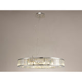 Torre 75cm 10 Light Crystal Suspension Light - Polished Chrome