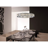 Torre 75cm 10 Light Crystal Suspension Light - Polished Chrome
