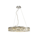 Torre 75cm 10 Light Crystal Suspension Light - Polished Chrome