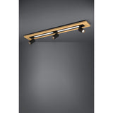 Torrestralle LED Flush Ceiling Light 112cm - Brown & Black