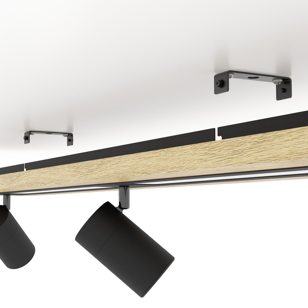Torrestralle LED Flush Ceiling Light 112cm - Brown & Black