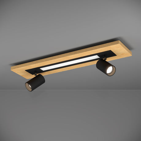 Torrestralle LED Flush Ceiling Light 69cm - Brown & Black