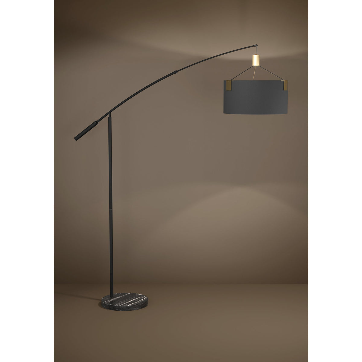 Tortola 1 Floor Lamp - Black & Brass